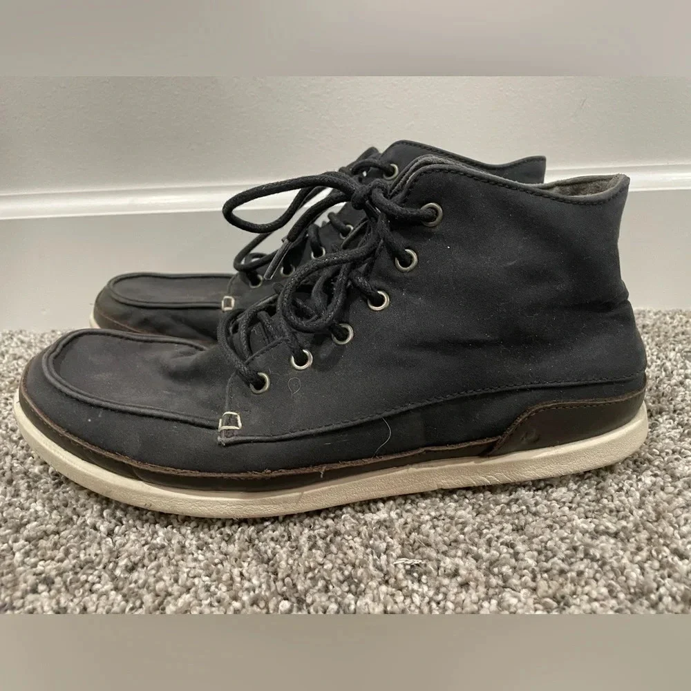 Olukai Nalukai Kapa men's black canvas chukka shoe, size 9.5